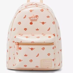 NWT Rose Gold Princess AOP Mini Backpack